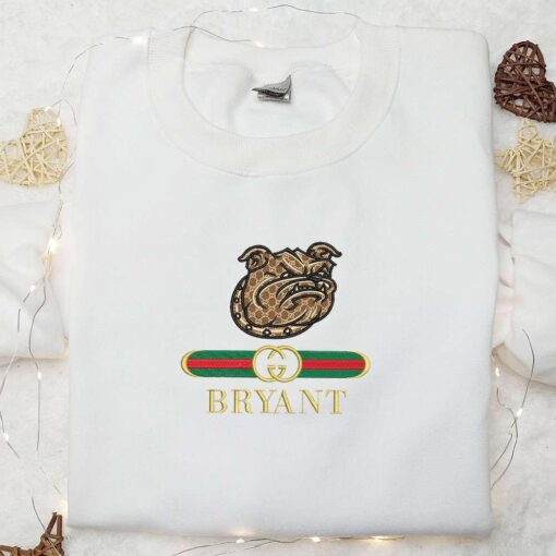 Bryant Bulldogs x Gucci Embroidered Shirt NCAA Sports Embroidered Hoodie Best Gift Idea