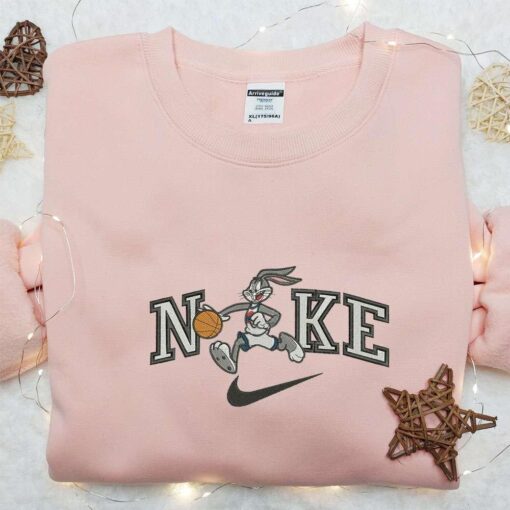Bugs Bunny Basketball x Nike Cartoon Embroidered Shirt Looney Tunes Embroidered Shirt Nike Inspired Em