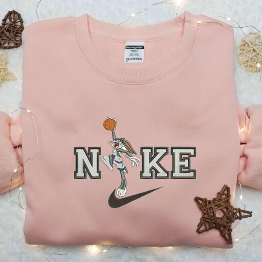 Bugs Bunny Basketball x Nike Embroidered Shirt Custom Nike Embroidered Shirt Looney Tunes and Merrie Melodies Embroidered Shir
