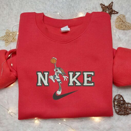 Bugs Bunny Basketball x Nike Embroidered Shirt Custom Nike Embroidered Shirt Looney Tunes and Merrie Melodies Embroidered Shir