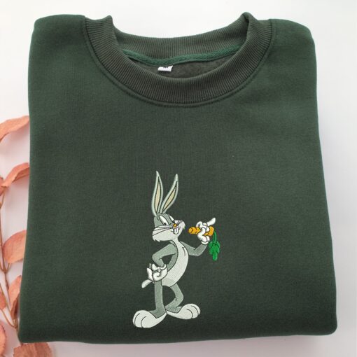 Bugs Bunny Embroidery, Disneyland Embroidered Sweatshirt, Movie Disney Inspired, Best Gifts Idea For Him Her - Image 3