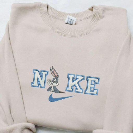 Bugs Bunny x Nike Cartoon Embroidered Sweatshirt Disney Characters Embroidered Hoodie Best Birthday Gift Ideas