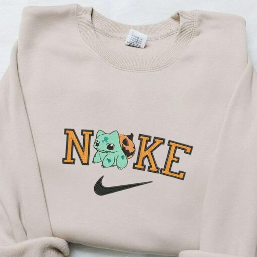 Bulbarsaur Pumpkin x Nike Anime Embroidered Sweatshirt Halloween Embroidered Shirt Best Halloween Gift Ideas
