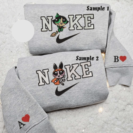 Buttercup And Blossom Powerpuff Girls Halloween Embroidered Couples Shirts