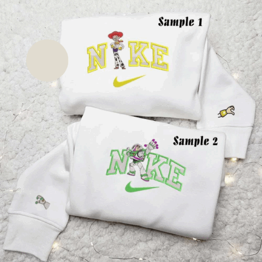 Buzz Lightyear And Jessie Disney Toy Story Embroidered Couples Shirts