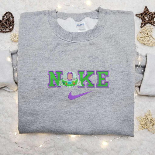 Buzz Lightyear x Nike Cartoon Embroidered Sweatshirt Nike Inspired Embroidered Shirt Best Birthday Gift Ideas
