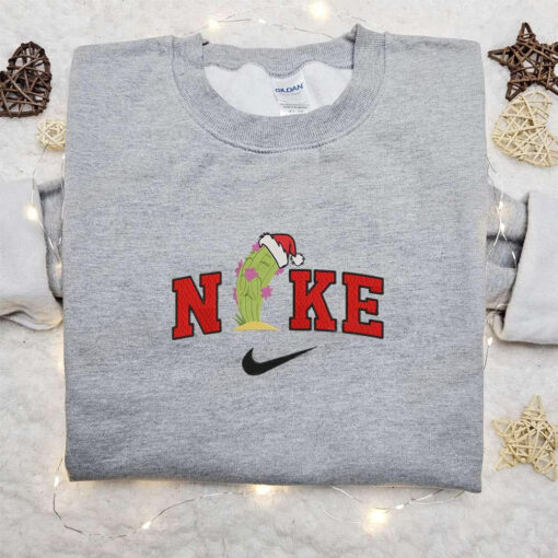 Cactus Xmas Hat x Nike Christmas Embroidered Sweatshirt Cartoon Christmas Embroidered Shirt Best Christmas Gift Ideas