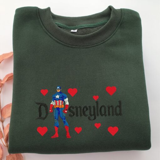Captain America Disneyland Embroidery, Disneyland Embroidered Sweatshirt, Movie Disney Inspired, Best Gifts Idea For Him Her - Image 3
