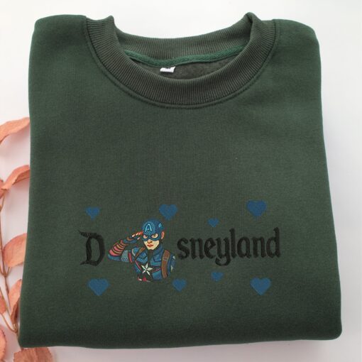 Captain America Half Disney Embroidery, Disneyland Embroidered Sweatshirt, Movie Disney Inspired, Best Gifts Idea For Him Her - Image 3