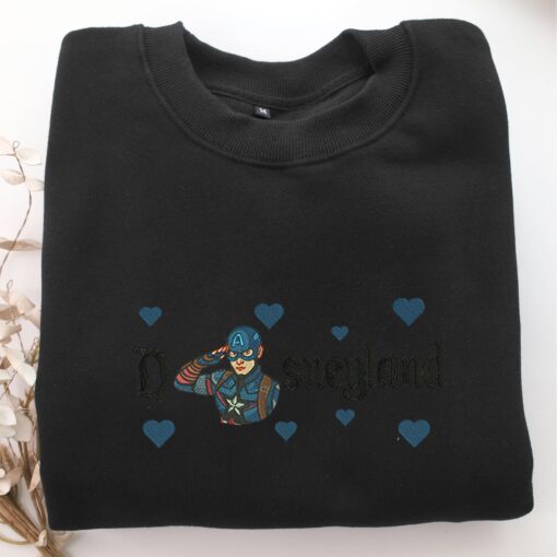 Captain America Half Disney Embroidery, Disneyland Embroidered Sweatshirt, Movie Disney Inspired, Best Gifts Idea For Him Her - Image 5