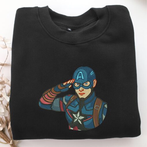 Captain America Half Embroidery, Disneyland Embroidered Sweatshirt, Movie Disney Inspired, Best Gifts Idea For Him Her - Image 5