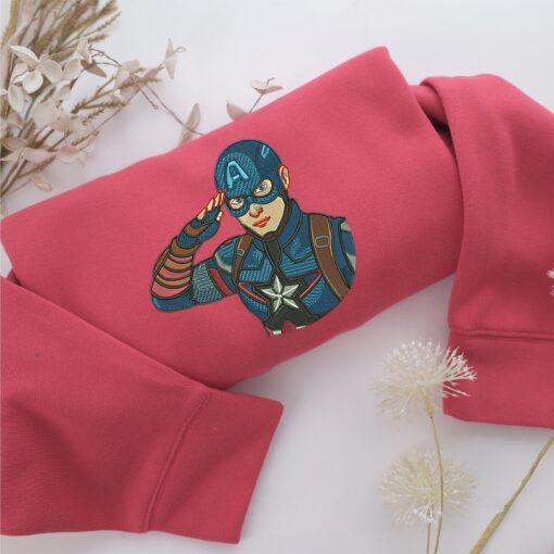 Captain America Half Embroidery, Disneyland Embroidered Sweatshirt, Movie Disney Inspired, Best Gifts Idea For Him Her - Image 4