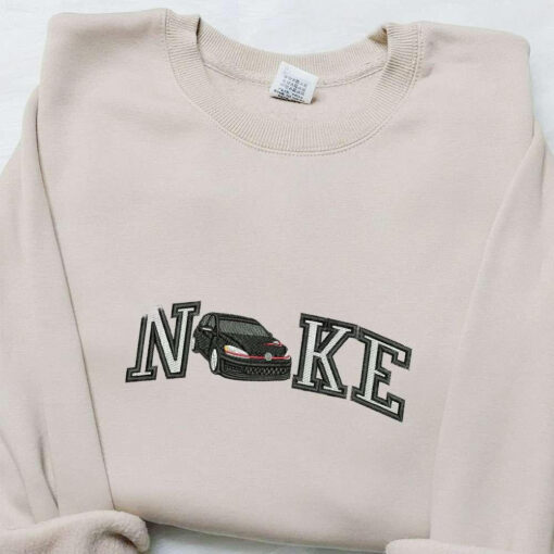 Car x Nike Embroidered Sweatshirt Transportation Embroidered Hoodie Best Birthday Gift Ideas