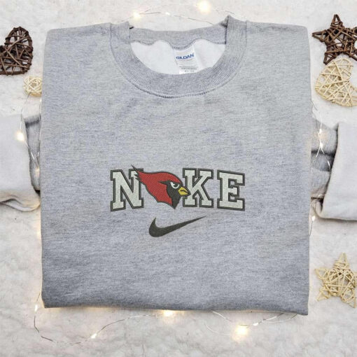 Cardinal x Nike Embroidered Sweatshirt Animal Embroidered Hoodie Nike Inspired Embroidered Shirt