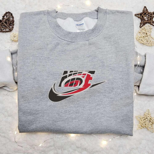 Carolina Hurricanes x Nike Embroidered Shirt NHL Sports Embroidered Hoodie Best Fandom Gift Ideas