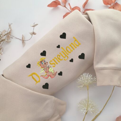 Cassie Dragon Disneyland Tales Embroidery, Disneyland Embroidered Sweatshirt, Movie Disney Inspired, Best Gifts Idea For Him Her