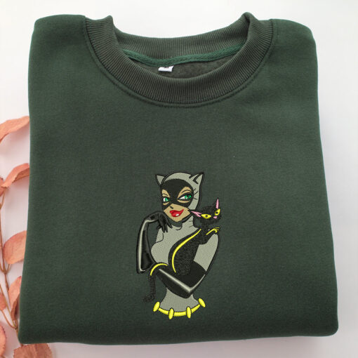 Catwoman Half Embroidery, Disneyland Embroidered Sweatshirt, Movie Disney Inspired, Best Gifts Idea For Him Her - Image 3