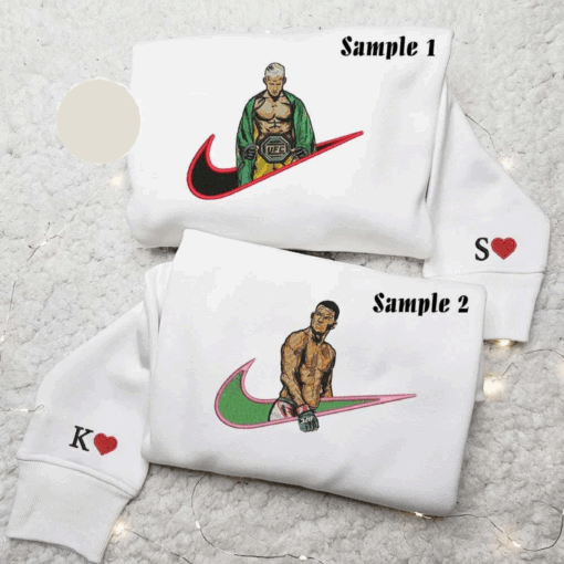 Charles Oliviera And Nathan Ufc Sports Embroidered Couples Shirts