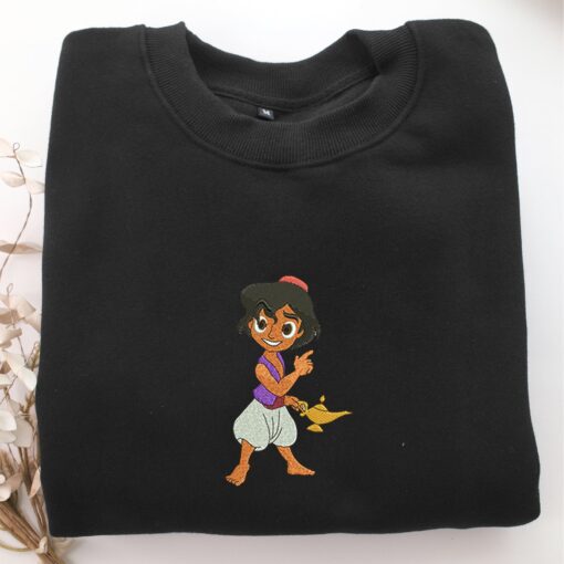 Chibi Aladdin Embroidery, Disneyland Embroidered Sweatshirt, Movie Disney Inspired, Best Gifts Idea For Him Her - Image 5