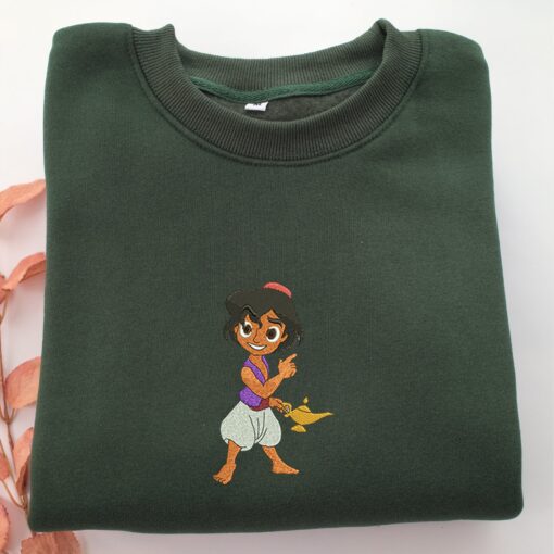 Chibi Aladdin Embroidery, Disneyland Embroidered Sweatshirt, Movie Disney Inspired, Best Gifts Idea For Him Her - Image 3