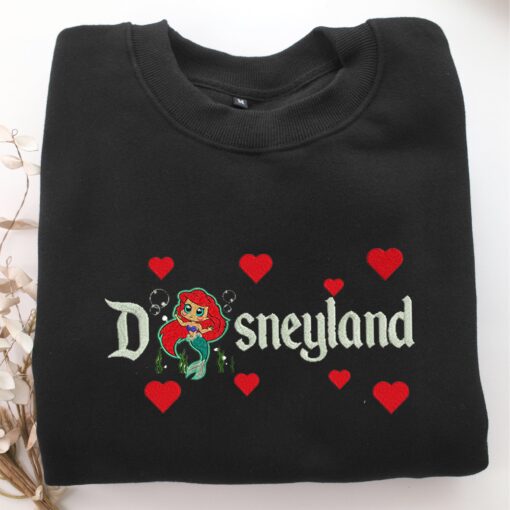 Chibi Ariel Disneyland Embroidery, Disneyland Embroidered Sweatshirt, Movie Disney Inspired, Best Gifts Idea For Him Her - Image 5