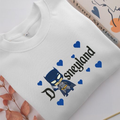Chibi Batman Disneyland Embroidery, Disneyland Embroidered Sweatshirt, Movie Disney Inspired, Best Gifts Idea For Him Her - Image 2
