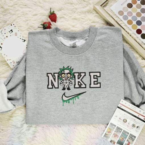 Chibi Beetlejuice x Nike Embroidered Shirt Halloween Embroidered Hoodie