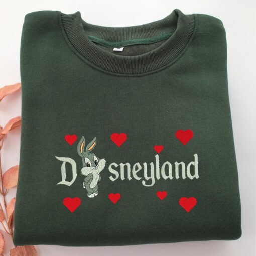 Chibi Bugs Bunny Disneyland Embroidery, Disneyland Embroidered Sweatshirt, Movie Disney Inspired, Best Gifts Idea For Him Her - Image 3