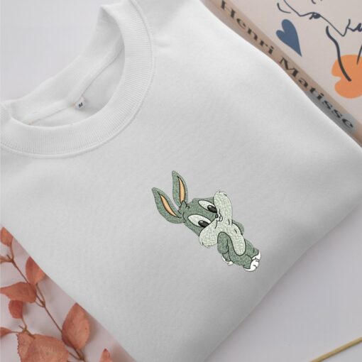 Chibi Bugs Bunny Embroidery, Disneyland Embroidered Sweatshirt, Movie Disney Inspired, Best Gifts Idea For Him Her - Image 2
