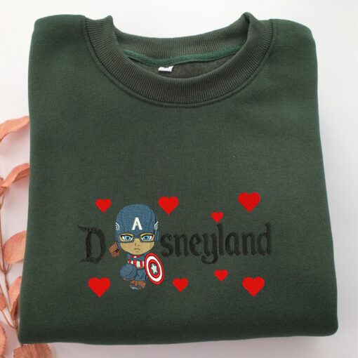 Chibi Captain America Disneyland Embroidery, Disneyland Embroidered Sweatshirt, Movie Disney Inspired, Best Gifts Idea For Him Her - Image 3