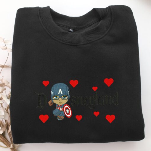 Chibi Captain America Disneyland Embroidery, Disneyland Embroidered Sweatshirt, Movie Disney Inspired, Best Gifts Idea For Him Her - Image 5