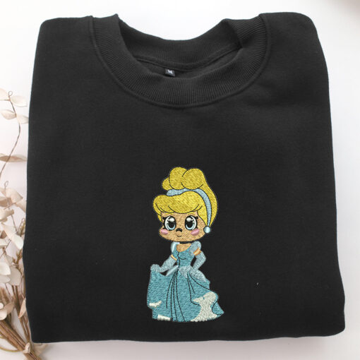 Chibi Cinderella Embroidery, Disneyland Embroidered Sweatshirt, Movie Disney Inspired, Best Gifts Idea For Him Her - Image 5