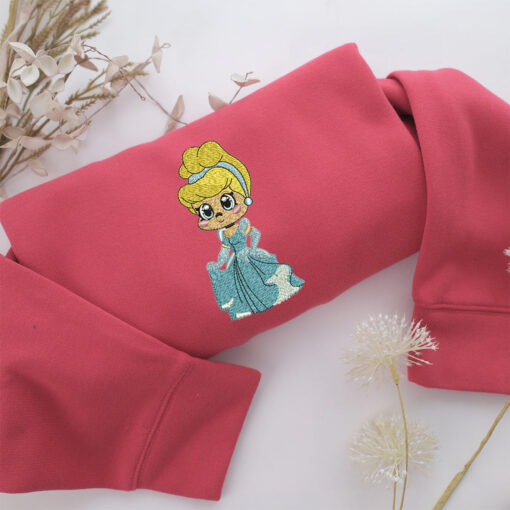Chibi Cinderella Embroidery, Disneyland Embroidered Sweatshirt, Movie Disney Inspired, Best Gifts Idea For Him Her - Image 4
