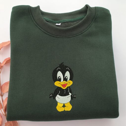 Chibi Daffy Duck Embroidery, Disneyland Embroidered Sweatshirt, Movie Disney Inspired, Best Gifts Idea For Him Her - Image 3