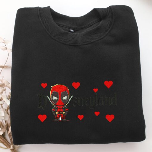 Chibi Deadpool Disneyland Embroidery, Disneyland Embroidered Sweatshirt, Movie Disney Inspired, Best Gifts Idea For Him Her - Image 5