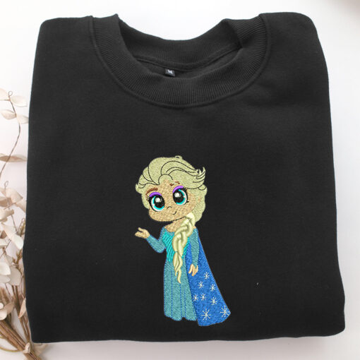 Chibi Elsa Embroidery, Disneyland Embroidered Sweatshirt, Movie Disney Inspired, Best Gifts Idea For Him Her - Image 5