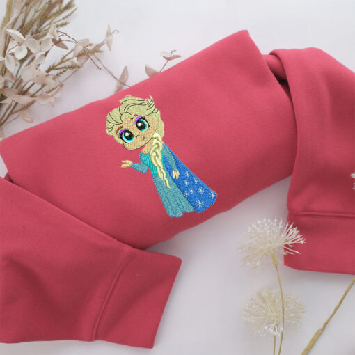 Chibi Elsa Embroidery, Disneyland Embroidered Sweatshirt, Movie Disney Inspired, Best Gifts Idea For Him Her - Image 4