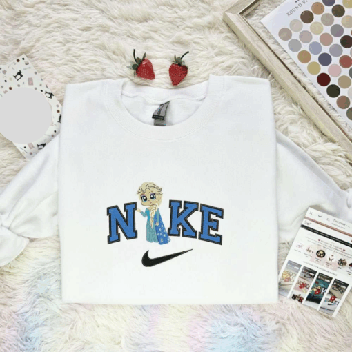 Chibi Elsa Frozen Disney Princess Embroidered Shirt Disney Characters Embroidered Hoodie