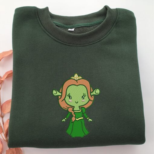 Chibi Fiona Embroidery, Disneyland Embroidered Sweatshirt, Movie Disney Inspired, Best Gifts Idea For Him Her - Image 3
