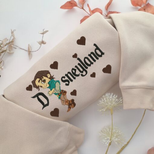Chibi Flynn Rider Disneyland Embroidery, Disneyland Embroidered Sweatshirt, Movie Disney Inspired, Best Gifts Idea For Him Her