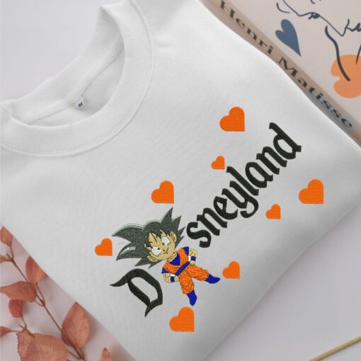 Chibi Goku Disneyland Embroidery, Disneyland Embroidered Sweatshirt, Movie Disney Inspired, Best Gifts Idea For Him Her - Image 2