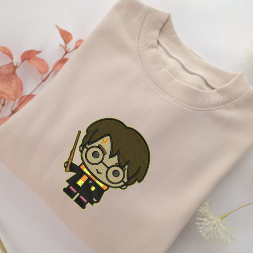 Chibi Harry Potter Embroidery, Disneyland Embroidered Sweatshirt, Movie Disney Inspired, Best Gifts Idea For Him Her