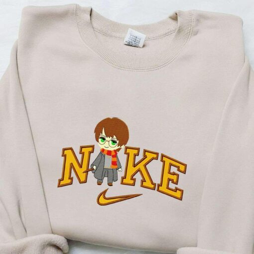 Chibi Harry Potter x Nike Movie Embroidered Tshirt Nike Inspired Embroidered Shirt Best Brithday Gift Ideas