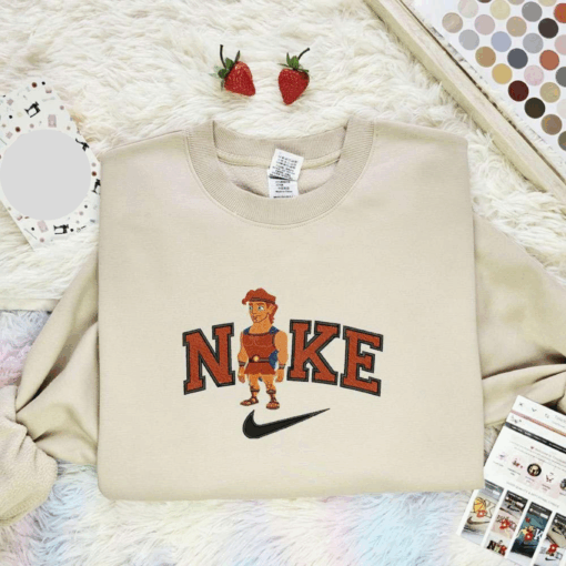 Chibi Hercules Embroidered Shirt Disney Characters Embroidered Hoodie