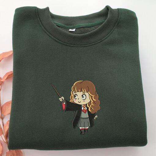 Chibi Hermione Granger Embroidery, Disneyland Embroidered Sweatshirt, Movie Disney Inspired, Best Gifts Idea For Him Her - Image 3