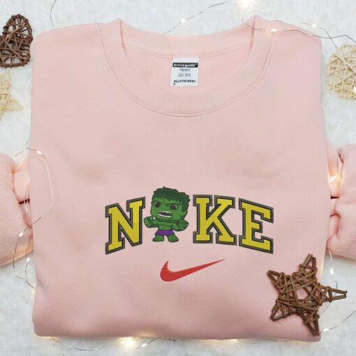 Chibi Hulk x Nike Movie Embroidered Shirt Marvel Universe Embroidered Shirt Nike Inspired Embroidered Shirt