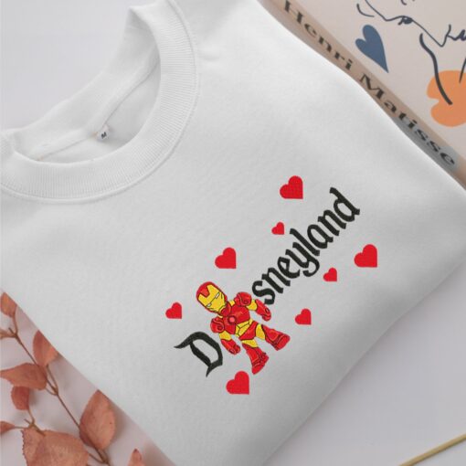Chibi Iron Man Disneyland Embroidery, Disneyland Embroidered Sweatshirt, Movie Disney Inspired, Best Gifts Idea For Him Her - Image 2