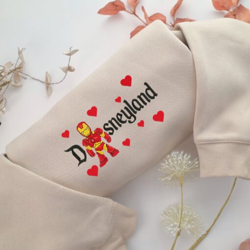 Chibi Iron Man Disneyland Embroidery, Disneyland Embroidered Sweatshirt, Movie Disney Inspired, Best Gifts Idea For Him Her