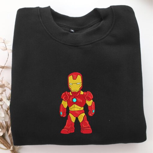 Chibi Iron Man Embroidery, Disneyland Embroidered Sweatshirt, Movie Disney Inspired, Best Gifts Idea For Him Her - Image 5