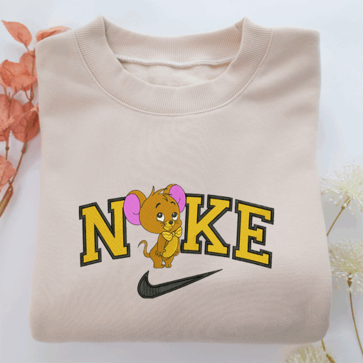 Chibi Jerry Disneyland Nike Embroidered Sweatshirt, Nike Movie Inspired, Best Gifts Idea For Him Her